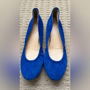 J. Crew Vibrant Blue Suede Loafers